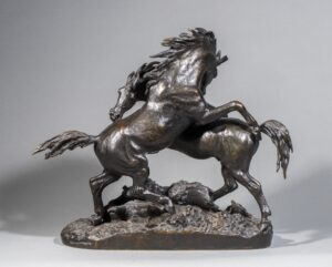 SCÈNE DE HARAS À DEUX CHEVAUX